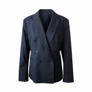 Talbots Navy Double-Breasted Blazer Timeless Design Office Siren Plus Size Sz 20